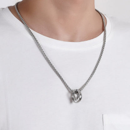 Silver Plated Stainless Steel Anti Tarnish Hexagonal Hip Hop Party Pendant For Men