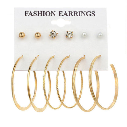 Elegant AD and Pearl Gold Plated Brilliant Earrings For Women