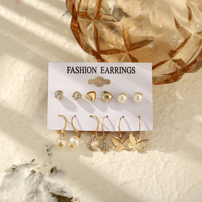 Beautiful Pearl and AD Gold Plated Earrings For Women